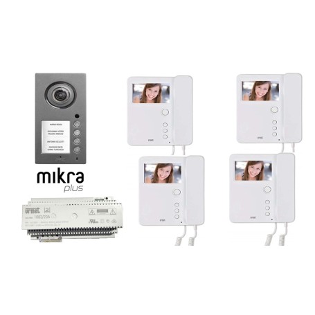 KIT Urmet 3 FAMIGLIE PULSANTIERA Mikra plus a colori KIT Urmet 3 FAMIGLIE PULSANTIERA Mikra plus a colori