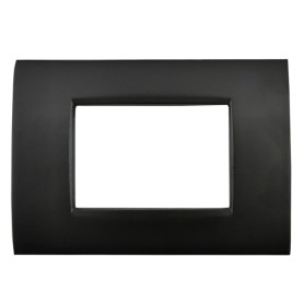 Placca 4 moduli nera per Bticino Living air compatibile...