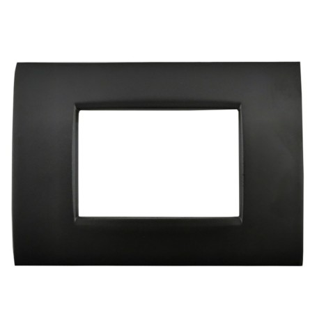 Placca 4 moduli nera per Bticino Living air compatibile tipo lnc4804ar