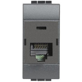 Presa Lan Cat 5 RJ45 living antracite compatibile UTP...