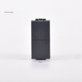 Doppio pulsante compatibile con vimar arkè grigio