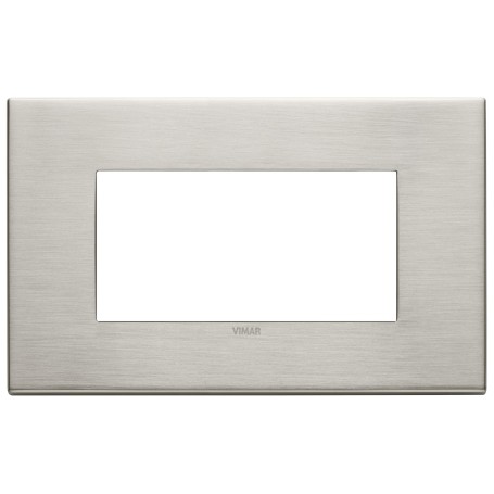 Placca 4M nichel spazzolato Vimar  22654.11