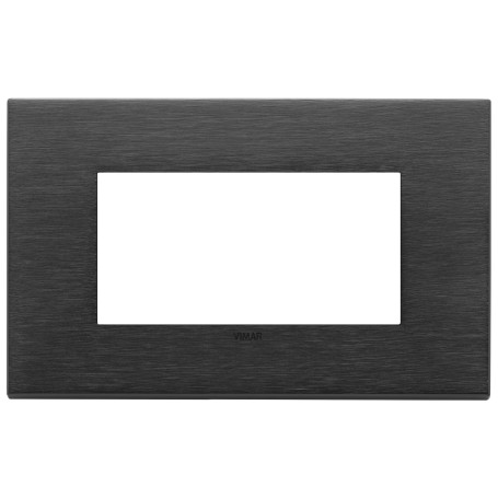 Placca 4M nero spazzolato Vimar  22654.13