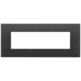 Placca 7M nero spazzolato Vimar  22657.13