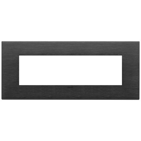 Placca 7M nero spazzolato Vimar  22657.13