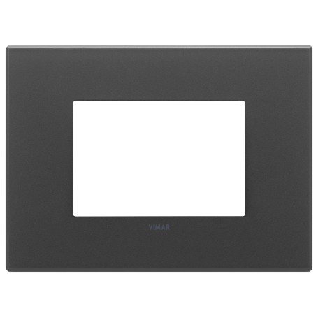 Placca 3M nero satinato Vimar 22653.73