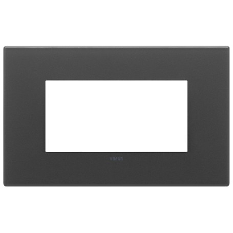 Placca 4M nero satinato Vimar 22654.73