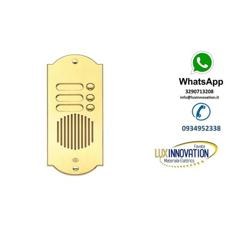 Pulsantiera 3 pulsanti in ottone CITOFONICA UNIVERSALE Pulsantiera 3 pulsanti in ottone CITOFONICA UNIVERSALE