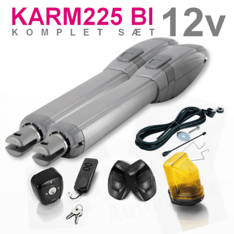 Kit cancello a battente Tau 12 volt per ante da 3 metri KARM225BI