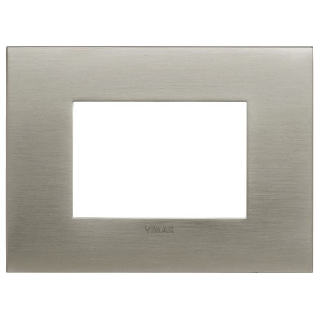 Placca 3m Vimar acciaio spazzolato fit 19953.08