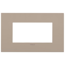 Placca fit 4 moduli, metallo, tortora  VIMAR 19954.32
