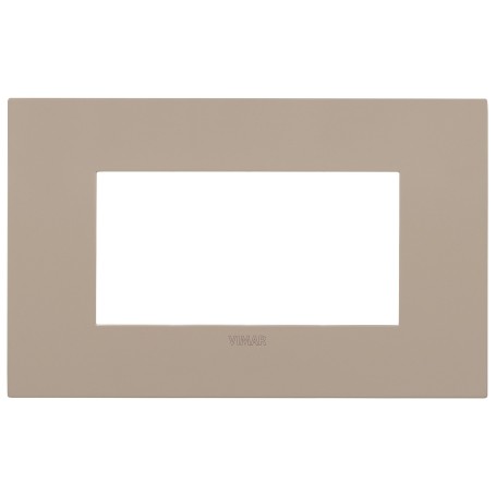 Placca fit 4 moduli, metallo, tortora  VIMAR 19954.32