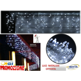 Tenda Luminosa Natalizia NATALE LUCI CASCATA BALCONE 480...