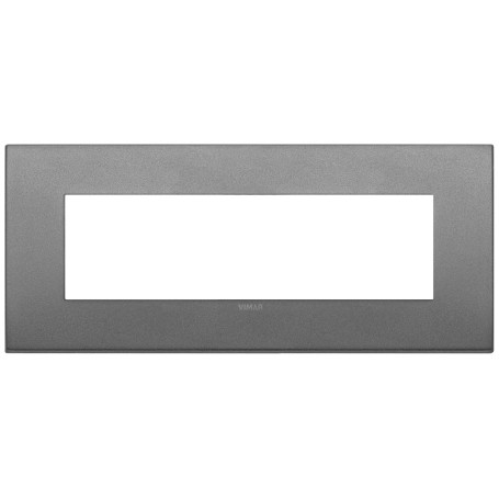 Placca fit 7 moduli metallo, ardesia matt Vimar 19957.02