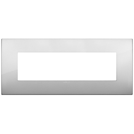 Placca fit 7 moduli metallo argento Vimar 19957.03