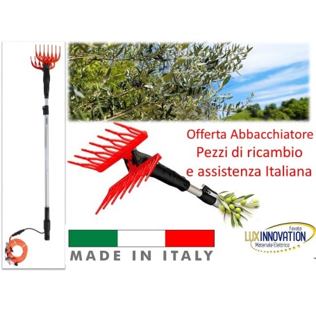 SCUOTITORE ABBACCHIATORE 260 cm OLIVE PROFESSIONALE ELETTRICO BATTERIA TELESCOPICA
