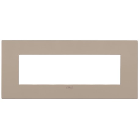 Placca fit 7 moduli metallo tortora Vimar 19957.32