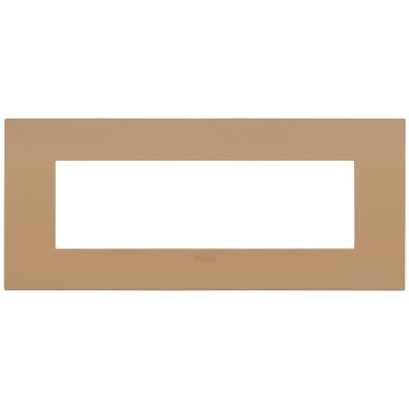 Placca fit 7 moduli metallo terra di siena  Vimar 19957.33