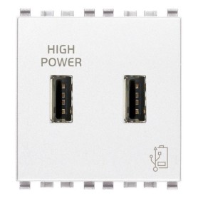 Unità alimentazione USB 5V2,1A 2M Vimar Eikon 20295.b bianco